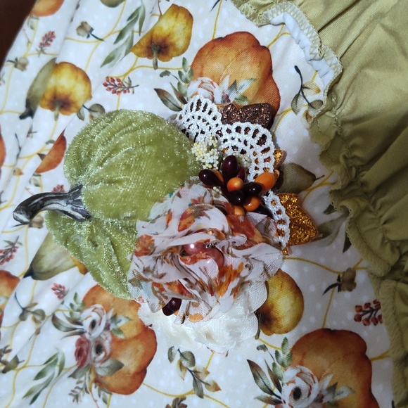 Thanksgiving dress and pumpkin bow size 3t nwt - Picture 5 of 5